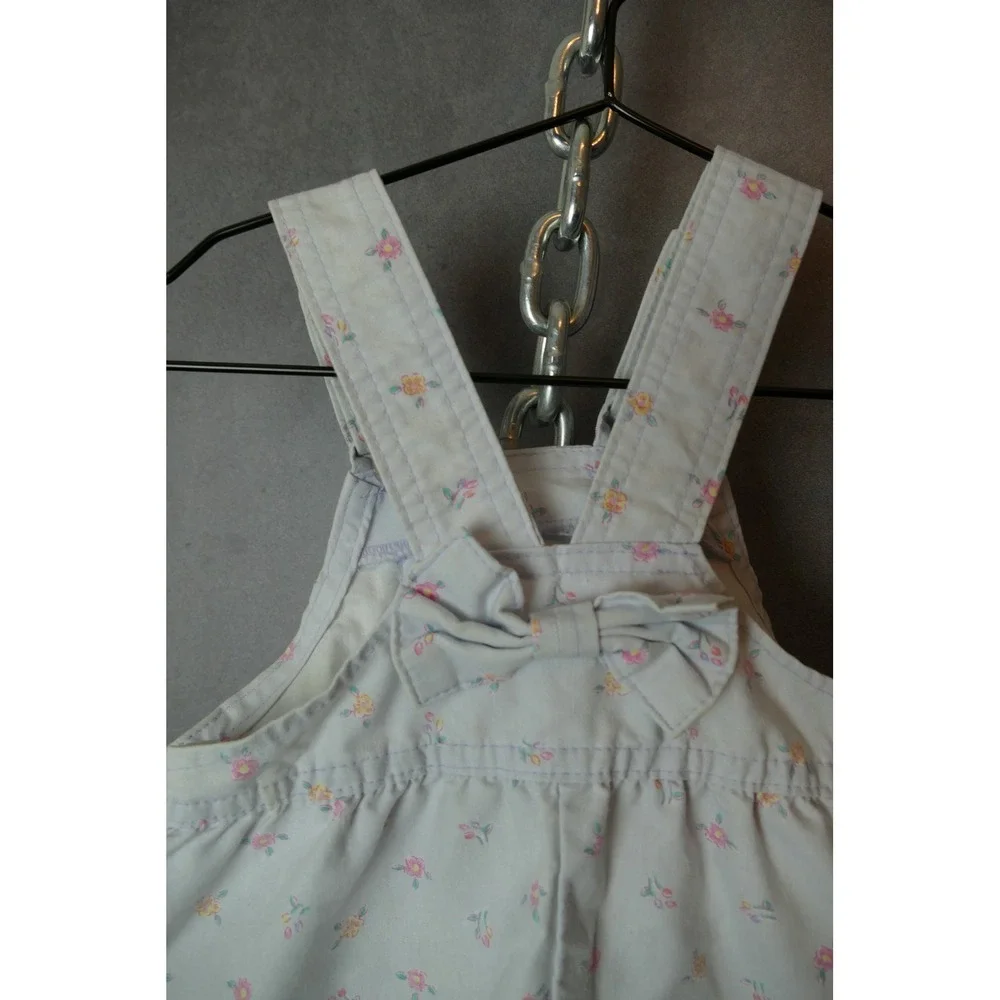 Vintage‎ OshKosh Bgosh Floral Overalls Romper 2T Baby Girl Summer Outfit Cute